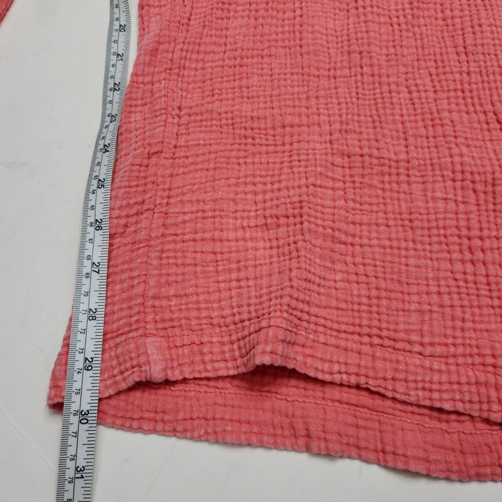 Aerie Pink Gauze Cargo Pants XL Regular Wide Leg Elastic Waist Coral Relaxed Fit